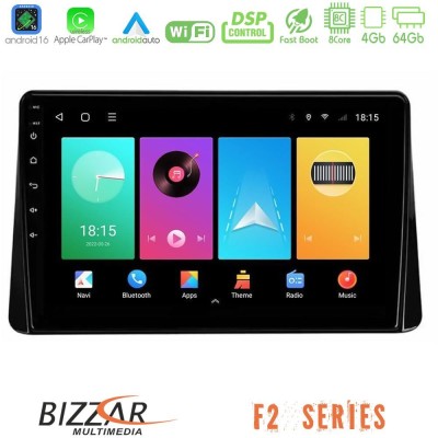 Bizzar F2 Series 8Core Android16 4+64GB Mitsubishi Eclipse Cross 2018-2023 Navigation Multimedia Tablet 10