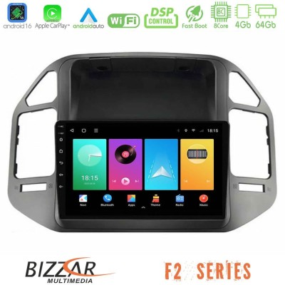 Bizzar F2 Series 8Core Android16 4+64GB Mitsubishi Pajero 2002-2006 Navigation Multimedia Tablet 9