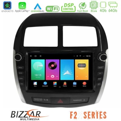 Bizzar F2 Series 8Core Android16 4+64GB  Mitsubishi ASX 2013-2018 Navigation Multimedia Tablet 9