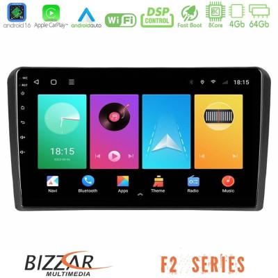 Bizzar F2 Series 8Core Android16 4+64GB Mitsubishi Outlander 2002 – 2007 Navigation Multimedia Tablet 10