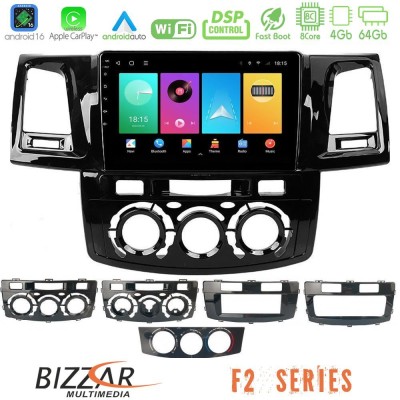 Bizzar F2 Series 8Core Android16 4+64GB Toyota Hilux 2007-2016 Navigation Multimedia Tablet 9