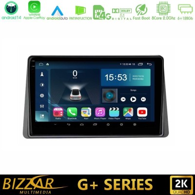 Bizzar G+ Series Dacia Duster 2023-2024 8core Android14 6+128GB Navigation Multimedia Tablet 10