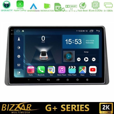 Bizzar G+ Series Dacia Duster 2025-> 8core Android14 6+128GB Navigation Multimedia Tablet 9