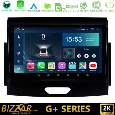 Bizzar G+ Series Ford Ranger 2017-2022 8core Android14 6+128GB Navigation Multimedia Tablet 9