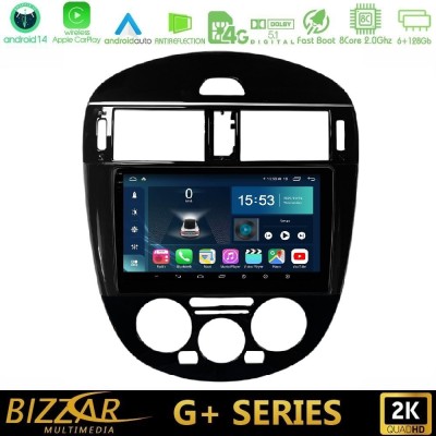 Bizzar G+ Series Nissan Pulsar 2015-2018 (Manual A/C) 8core Android14 6+128GB Navigation Multimedia Tablet 9