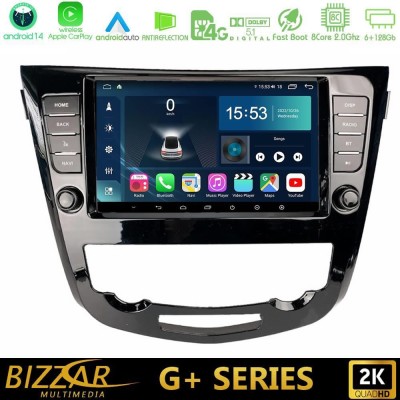 Bizzar G+ Series Nissan Qashqai J11 (AUTO A/C) 8core Android14 6+128GB Navigation Multimedia Tablet 9