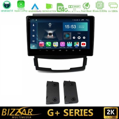 Bizzar G+ Series Ssangyong Korando 2010-2014 8core Android14 6+128GB Navigation Multimedia Tablet 9