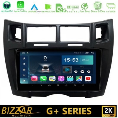 Bizzar G+ Series Toyota Yaris 8core Android14 6+128GB Navigation Multimedia Tablet 9