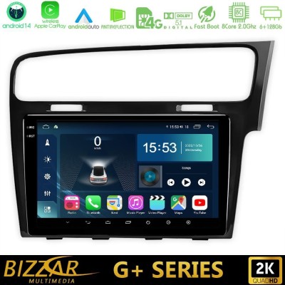 Bizzar G+ Series VW GOLF 7 RHD 8core Android14 6+128GB Navigation Multimedia Tablet 10