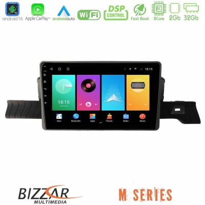 Bizzar M Series 8Core Android16 2+32GB Citroen C3 You 2025-> Navigation Multimedia Tablet 9