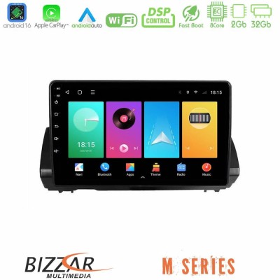 Bizzar M Series 8Core Android16 2+32GB Dacia Sandero/Logan/Jogger 2022-> Navigation Multimedia Tablet 9