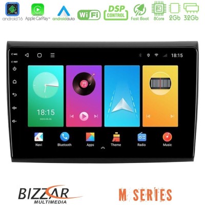 Bizzar M Series 8Core Android16 2+32GB  Fiat Bravo Navigation Multimedia Tablet 9