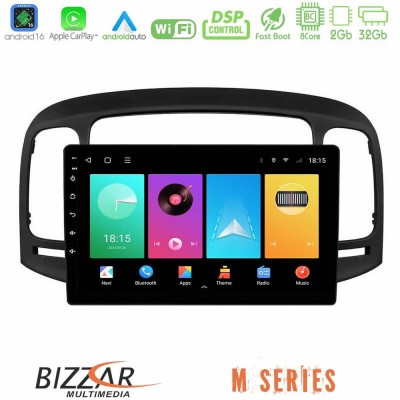 Bizzar M Series 8Core Android16 2+32GB  Hyundai Accent 2006-2011 Navigation Multimedia Tablet 9