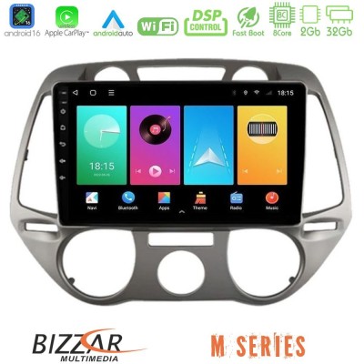 Bizzar M Series 8Core Android16 2+32GB  Hyundai i20 2009-2012 Manual A/C Navigation Multimedia Tablet 9