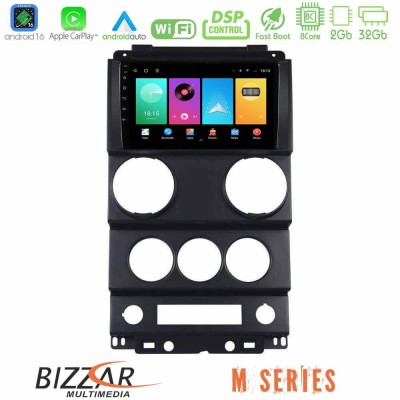 Bizzar M Series 8Core Android16 2+32GB  Jeep Wrangler 2Door 2008-2010 Navigation Multimedia Tablet 9