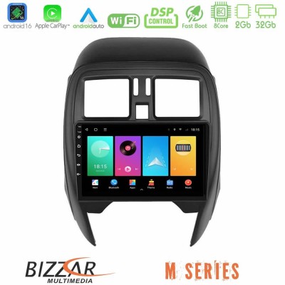 Bizzar M Series 8Core Android16 2+32GB  Nissan Micra 2013-2016 Navigation Multimedia Tablet 9