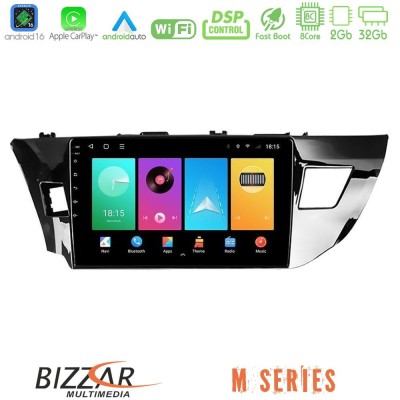 Bizzar M Series 8Core Android16 2+32GB  Toyota Corolla 2014-2016 Navigation Multimedia Tablet 9