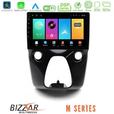 Bizzar M Series 8Core Android16 2+32GB  Toyota Aygo | Citroen C1 | Peugeot 108 Navigation Multimedia 10