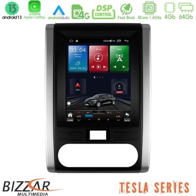 Bizzar Tesla Series 8Core Android13 4+64GB Nissan X-Trail T31 Navigation Multimedia Tablet 9.7