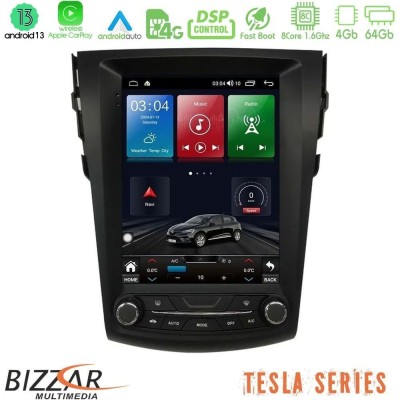 Bizzar Tesla Series 8Core Android13 4+64GB Toyota RAV4 Navigation Multimedia Tablet 9.7