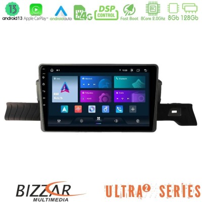 Bizzar Ultra Series Citroen C3 You 2025-> 8core Android13 8+128GB Navigation Multimedia Tablet 9