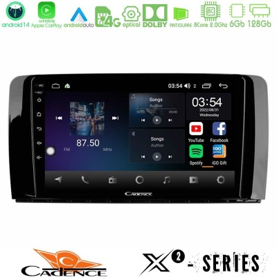 Cadence X2 Series 8Core Android14 6+128GB  Mercedes R Class Navigation Multimedia Tablet 9