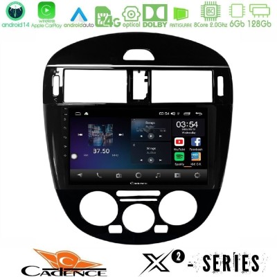Cadence X2 Series 8Core Android14 6+128GB  Nissan Pulsar 2015-2018 (Manual A/C) Navigation Multimedia Tablet 9