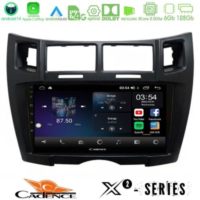 Cadence X2 Series 8Core Android14 6+128GB  Toyota Yaris Navigation Multimedia Tablet 9