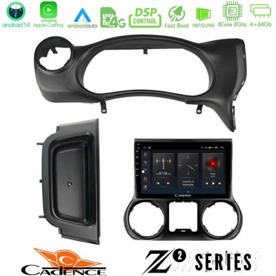 Cadence Z2 Series 8Core Android14 4+64GB  Jeep Wrangler 2014-2017 Navigation Multimedia Tablet 10