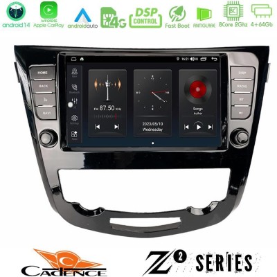 Cadence Z2 Series 8Core Android14 4+64GB  Nissan Qashqai J11 (AUTO A/C) Navigation Multimedia Tablet 9