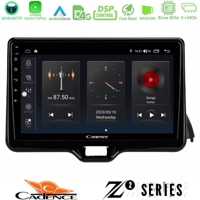 Cadence Z2 Series 8Core Android14 4+64GB  Toyota Yaris 2020-> Navigation Multimedia Tablet 10