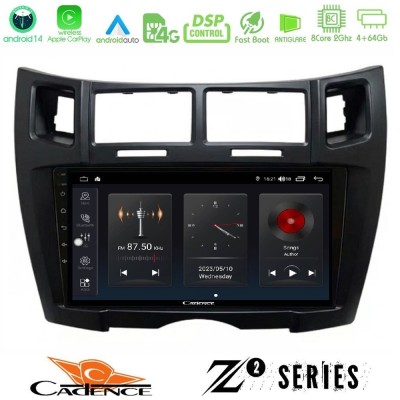 Cadence Z2 Series 8Core Android14 4+64GB  Toyota Yaris Navigation Multimedia Tablet 9