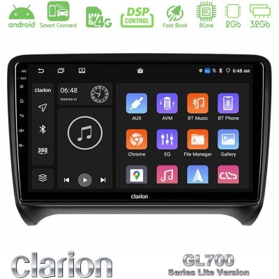 Clarion GL700 Lite Series 8Core Android ClarionOS 2+32GB Audi TT B7 Navigation Multimedia Tablet 9
