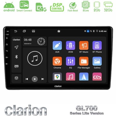 Clarion GL700 Lite Series 8Core Android ClarionOS 2+32GB Peugeot Partner / Citroen Berlingo 2008-2018 Navigation Multimedia Tablet 9
