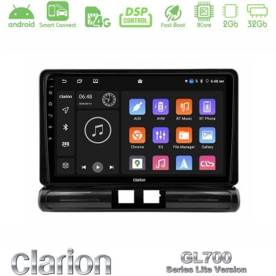 Clarion GL700 Lite Series 8Core Android ClarionOS 2+32GB Citroen C3 2016-> Navigation Multimedia Tablet 9