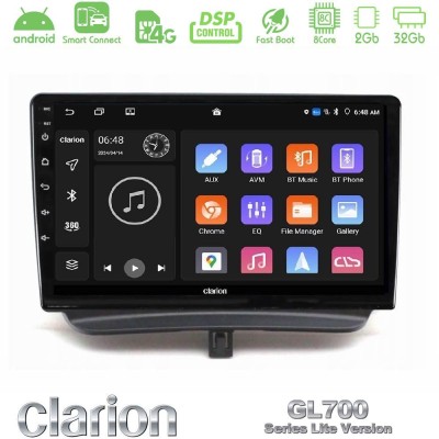 Clarion GL700 Lite Series 8Core Android ClarionOS 2+32GB Ford Courier 2015-2023 Navigation Multimedia Tablet 9