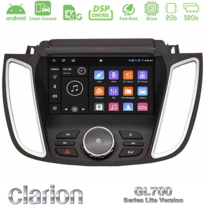 Clarion GL700 Lite Series 8Core Android ClarionOS 2+32GB Ford Kuga/C-Max 2013-2019 Navigation Multimedia Tablet 9