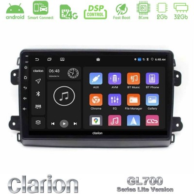 Clarion GL700 Lite Series 8Core Android ClarionOS 2+32GB Citroen/Fiat/Opel Navigation Multimedia Tablet 9