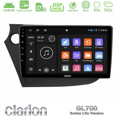 Clarion GL700 Lite Series 8Core Android ClarionOS 2+32GB Honda Insight 2009-2015 Navigation Multimedia Tablet 9