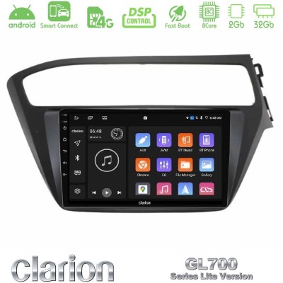 Clarion GL700 Lite Series 8Core Android ClarionOS 2+32GB Hyundai i20 2018-2020 RHD Navigation Multimedia Tablet 9