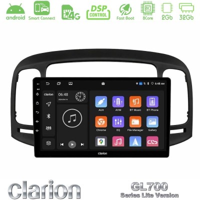 Clarion GL700 Lite Series 8Core Android ClarionOS 2+32GB Hyundai Accent 2006-2011 Navigation Multimedia Tablet 9