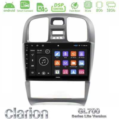 Clarion GL700 Lite Series 8Core Android ClarionOS 2+32GB Hyundai Sonata 2001-2005 Navigation Multimedia Tablet 9