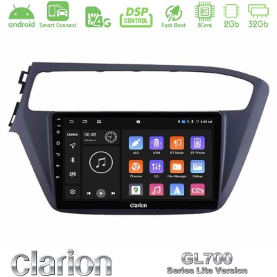 Clarion GL700 Lite Series 8Core Android ClarionOS 2+32GB Hyundai i20 2018-2020 Navigation Multimedia Tablet 9
