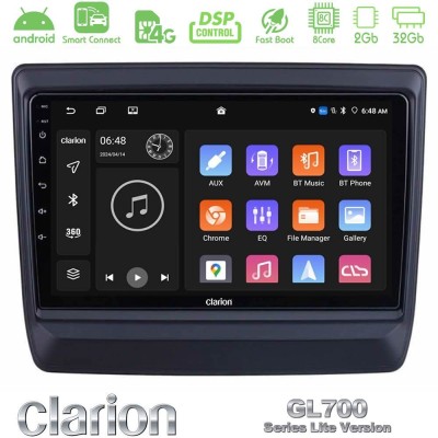Clarion GL700 Lite Series 8Core Android ClarionOS 2+32GB Isuzu D-MAX 2020-2023 Navigation Multimedia Tablet 9