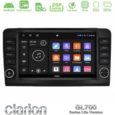 Clarion GL700 Lite Series 8Core Android ClarionOS 2+32GB Mercedes ML/GL Class W164 2006-2011 Navigation Multimedia Tablet 9