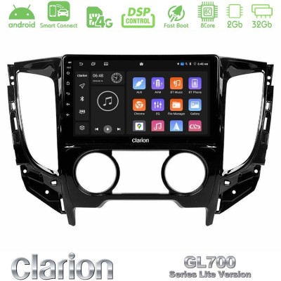 Clarion GL700 Lite Series 8Core Android ClarionOS 2+32GB Mitsubishi L200 2016-> & Fiat Fullback (Manual A/C) Navigation Multimedia Tablet 9
