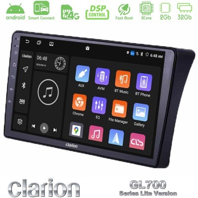 Clarion GL700 Lite Series 8Core Android ClarionOS 2+32GB Nissan Navara D40 Navigation Multimedia Tablet 9