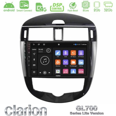 Clarion GL700 Lite Series 8Core Android ClarionOS 2+32GB Nissan Pulsar 2015-2018 Navigation Multimedia Tablet 9