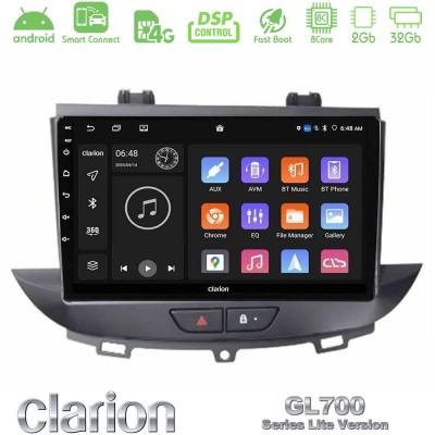 Clarion GL700 Lite Series 8Core Android ClarionOS 2+32GB Opel Grandland/Crossland X Navigation Multimedia Tablet 9