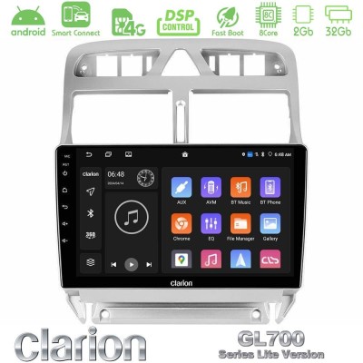 Clarion GL700 Lite Series 8Core Android ClarionOS 2+32GB Peugeot 307 2002-2008 Navigation Multimedia Tablet 9